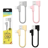 Ally İphone Lightning Eğik Başlı Halat Usb Kablo 20cm-(5775) thumbnail 2