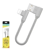 Ally İphone Lightning Eğik Başlı Halat Usb Kablo 20cm-(5775) thumbnail 3