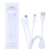 Ally Ma039-A Usb-Type-C Micro Usb & Lightning 3in1 Usb Kablo-(5775) thumbnail 2
