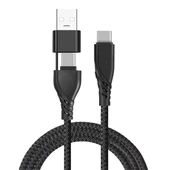 ALLY 2in1 USB Type C To PD Kablosu+USB Kablo-(5775) thumbnail 1