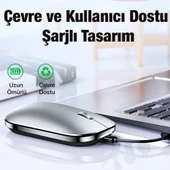 ALLY MC 502 Kablosuz 2.4 Bluetooth Mouse Type-C Şarjlı Premium-(5775) thumbnail 5