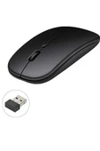Kablosuz Mouse Fare Şarjlı Bluetooth Wireless Çift Modlu Sessiz thumbnail 2