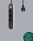 3 Usb Portlu Üçlü Priz Cxe103 thumbnail 3