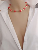 Rio Nar Çiçeği Gold Choker Kolye thumbnail 1