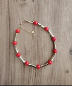 Rio Nar Çiçeği Gold Choker Kolye thumbnail 5