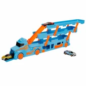 3 Katlı 3 Araçlı Transporter Oyun Seti- Mavi thumbnail 1