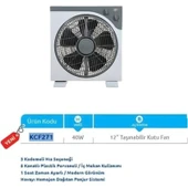 Vanti KCF271 40W Taşınabilir Kutu Vantilatör thumbnail 3