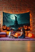 Özgürlük Heykeli Halloween Duvar Halısı thumbnail 3