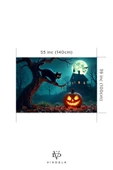 Kedi Temalı Halloween Duvar Halısı thumbnail 2