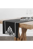 Damask Desenli Siyah Runner thumbnail 1