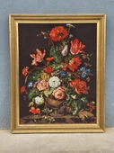 Vazodaki Çiçekler Temalı Goblen Dokuma Tablo 64x79cm thumbnail 3
