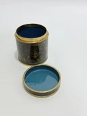 Antika Cloisonne Kapaklı Kutu 8x8,5cm thumbnail 3