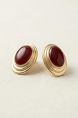 Gold Bordo Sedefli Silindir Küpe thumbnail 2