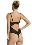 Siyah Bağcıklı Dantel String Body thumbnail 2