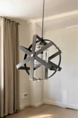 ayışığı Metal Gövde Cam Avize thumbnail 1