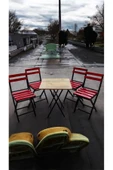 Sofmina Balkon Bahçe Mutfak Bistro Set Katlanır Masa-sandalye Kırmızı thumbnail 1