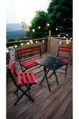 Sofmina Balkon Bahçe Mutfak Bistro Set Katlanır Masa-sandalye Kırmızı thumbnail 4