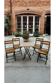 Sofmina Balkon Bahçe Mutfak Bistro Set Katlanır Masa-sandalye Sarı thumbnail 1