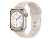 APPLE Watch Series 8 GPS + Cellular 45 mm MNK73TU/A Yıldız Işığı Alüminyum Kasa ve Yıldız Işığı Spor Kordon thumbnail 1