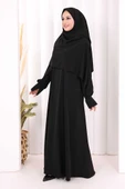 Eşarplı Elbise 6059 Siyah thumbnail 3