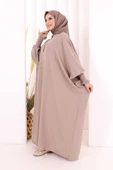 Yarasakollu Elbise 6077 Vizon thumbnail 4