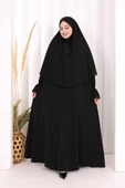 Dantel Detay Sufleli Elbise 6061 Siyah thumbnail 1