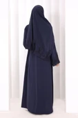 Dantelli Namaz Feracesi 6093 Lacivert thumbnail 4