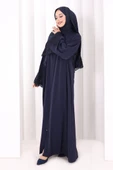 Dantelli Namaz Feracesi 6093 Lacivert thumbnail 3