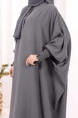 Yarasakollu Elbise 6077 Antrasit thumbnail 6