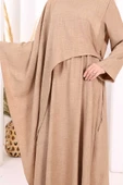 Pelerinli Elbise 6068 Vizon thumbnail 8