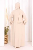 Kendinden Şallı Namaz  Elbisesi 8007 Taş thumbnail 3
