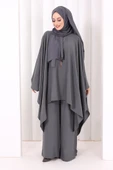 Kolyeli Tunik Pantolon Takım 8026 Antrasit thumbnail 1