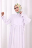 Pelerinli Elbise 6082 Ekru thumbnail 5