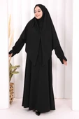 Eşarplı Elbise 6059 Siyah thumbnail 6