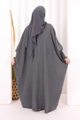 Yarasakollu Elbise 6077 Antrasit thumbnail 4