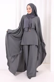Kolyeli Tunik Pantolon Takım 8026 Antrasit thumbnail 4