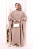 Yarasakollu Elbise 6077 Vizon thumbnail 2