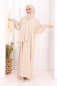 Kendinden Şallı Namaz  Elbisesi 8007 Taş thumbnail 1