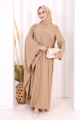 Pelerinli Elbise 6068 Vizon thumbnail 1