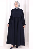 Pelerinli Elbise 6082 Lacivert thumbnail 1