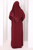 Dantelli Namaz Feracesi 6093 Mürdüm thumbnail 4