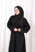 Çapraz Bağlamalı İpli Elbise 6083 Siyah thumbnail 6