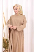 Pelerinli Elbise 6068 Vizon thumbnail 7