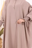 Yarasakollu Elbise 6077 Vizon thumbnail 7