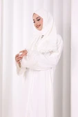 Dantelli Namaz Feracesi 6093 Ekru thumbnail 4