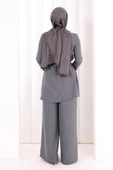 Kolyeli Tunik Pantolon Takım 8027 Antrasit thumbnail 4