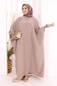 Yarasakollu Elbise 6077 Vizon thumbnail 1