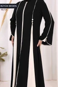 Biyeli Fermuarlı Ferace 7050-1 Siyah thumbnail 5