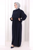 Pelerinli Elbise 6082 Lacivert thumbnail 3