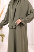 Sufleli Namaz Elbisesi 6034 Haki thumbnail 7